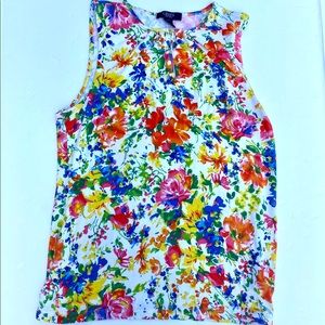 CHAPS Floral TANK TOP  Size Small